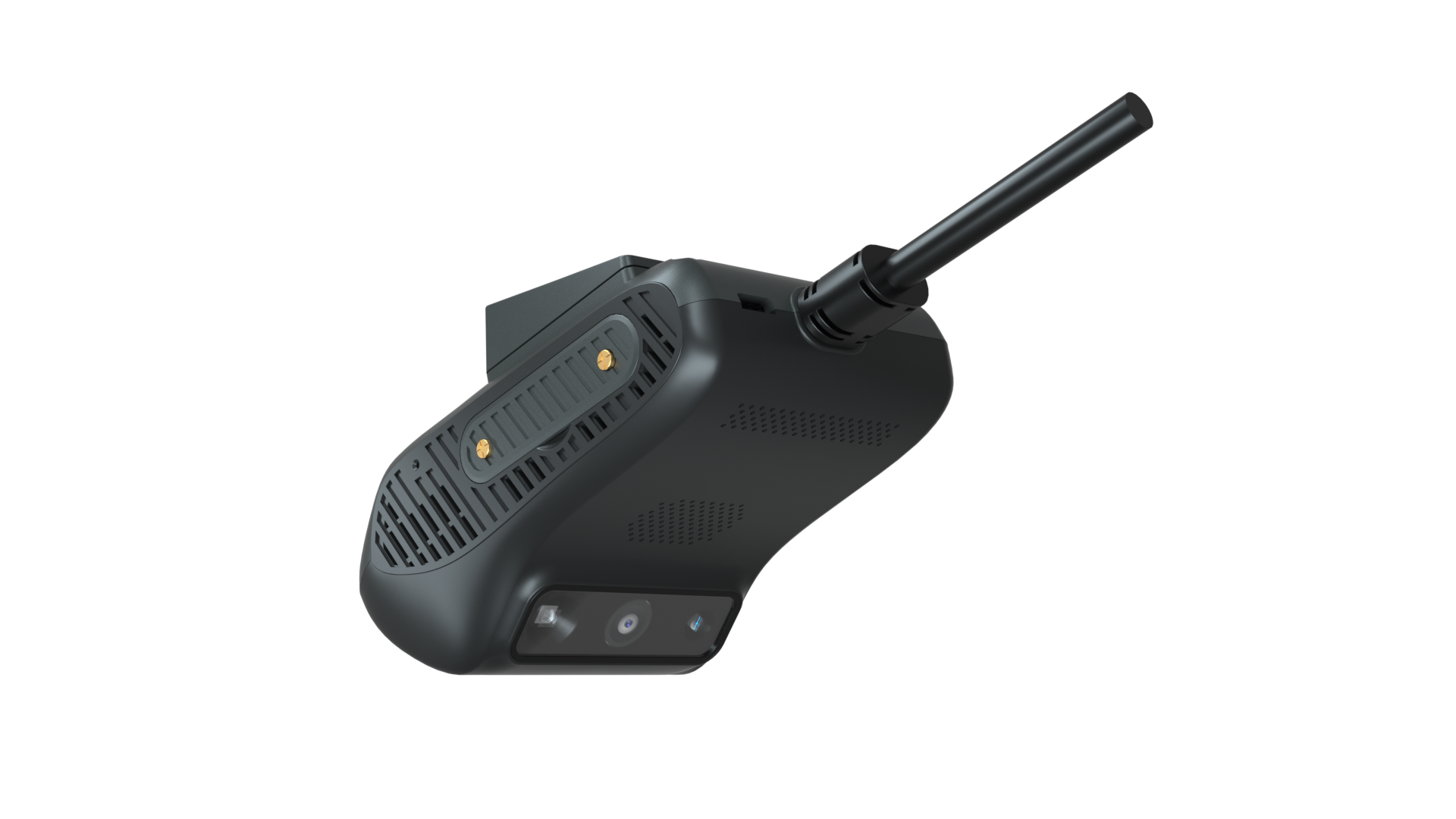 Vista lateral de GeoCam™ mostrando conexiones