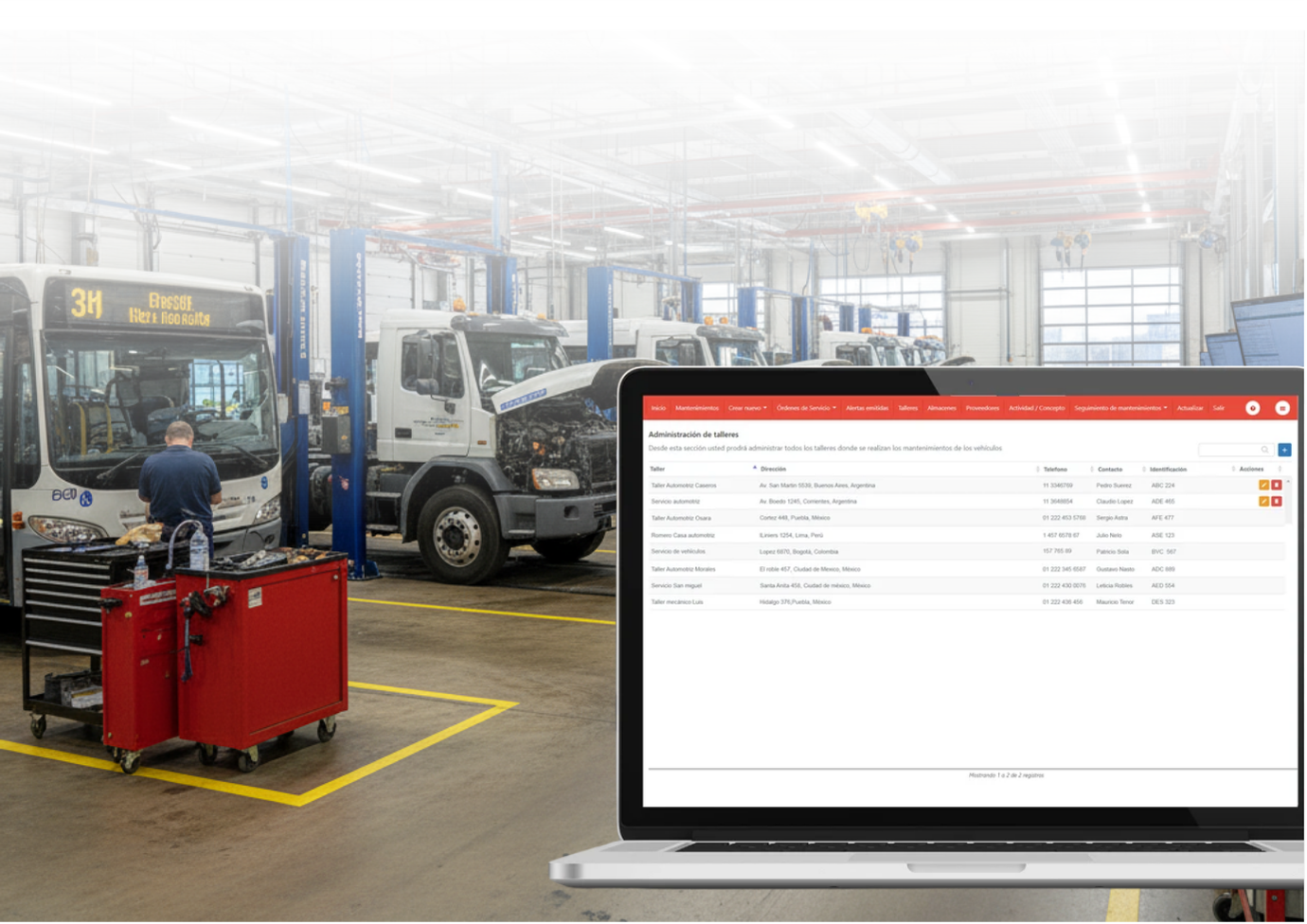 Registro de talleres y proveedores